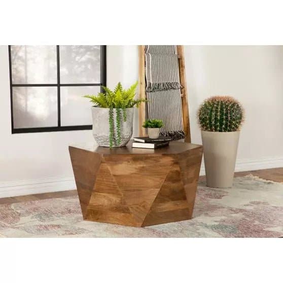Hexagonal Coffee Table Natural - HER Home Design Boutique